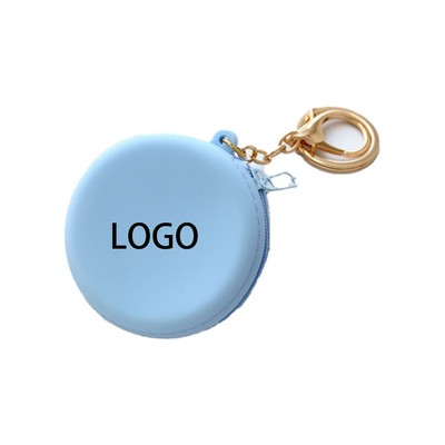 Simple Round Silicone Zippered Coin Purse