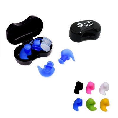 Silicone Swimming Earplugs and Nose Clip Set