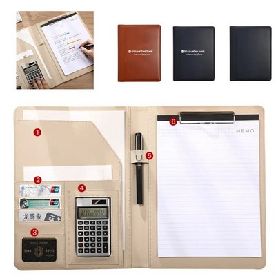 Pu Portfolio Folder With Calculator