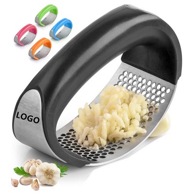 Stainless Steel Ring Garlic Press Paste Tool