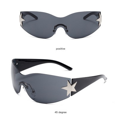 Aesthetic Rimless Sunglasses