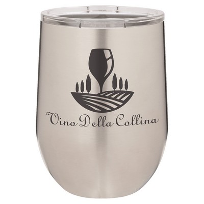 Polar Camel 12 oz. Stainless Steel Vacuum Insulated Stemless Wine Tumbler with Lid