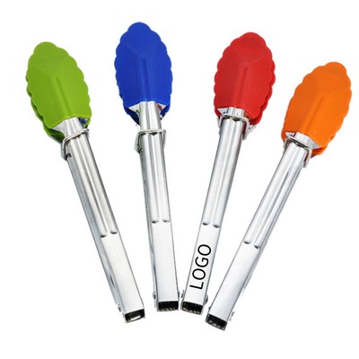 7" Kitchen Tongs Locking Cooking Tongs with Silicone Tips