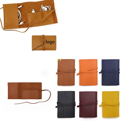 Leather Data Line Organizer