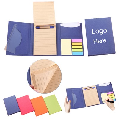 Multifunctional Kraft Paper Notebook Set with Pen and Tools