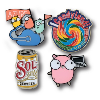 2" Die Struck Iron Soft Enamel Lapel Pin