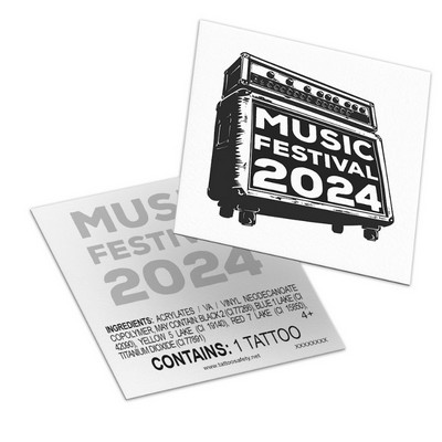 2.5" x 2.5" Custom Glow-In-The-Dark Temporary Tattoos