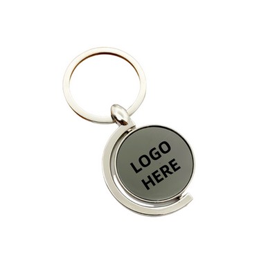 Rotatable Circle Metal Keychain