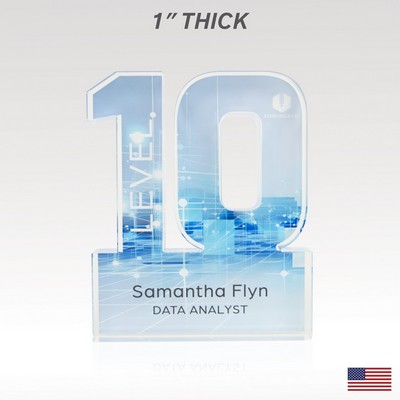 1" USA-Made Acrylic Numerals Style 10 – Plus Series