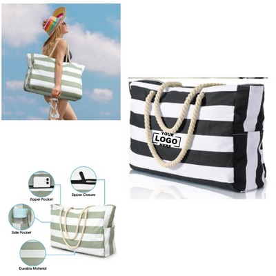 Beach Bags for Women  Large Canvas Beach Tote Bag