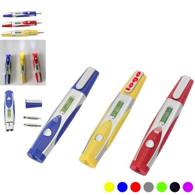 Screwdriver w/Level & LED Flashlight