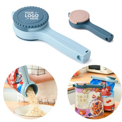 Food Bag Dispenser With Sealing Clip