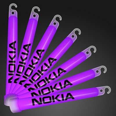 6" Premium Purple Glow Sticks - BLANK