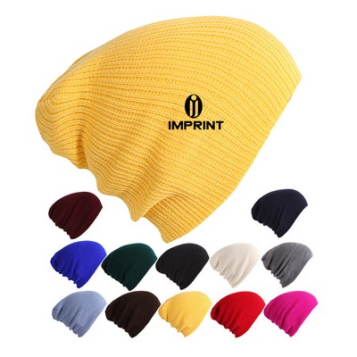 Slouchy Beanie Hat Double Thick