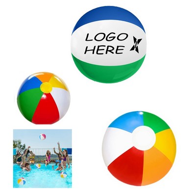 12" Six Color Inflatable Beach Ball