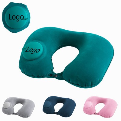 Inflatable U-Shaped Travel Neck Pillow