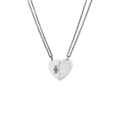Love Heart Couple Necklace(2 PCS)