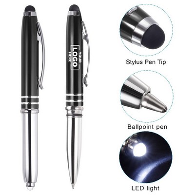 3-in-1 Flashlight Stylus Pen Business Ballpoint