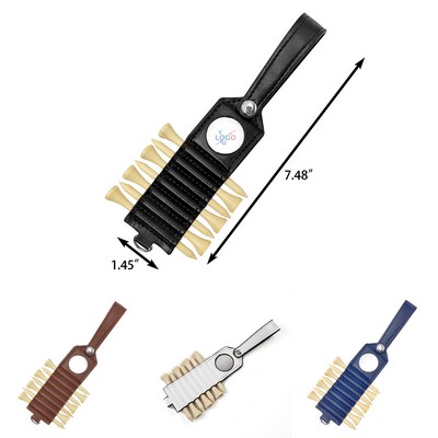 Magnetic Leather Golf Tee Storage Pouch