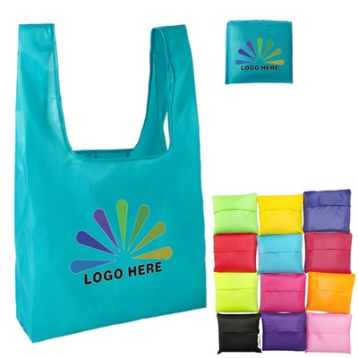 Shopping Tote Bag With Small Pocket Collapsible Foldable