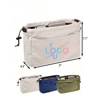 Canvas Storage Organizers with Drawstring Closure