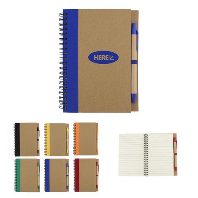 MOQ 10 pcs Branded Spiral Notepad & Pen Set
