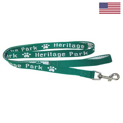 3/4" X 72" Woven Pet Leash w/ Nickel-plated hardware - "Classic" Weave