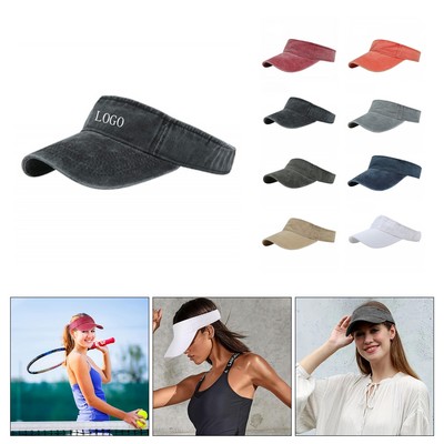 Vintage Washed Sports Visor Hat