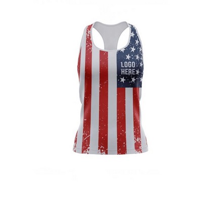 Spandex Interlock Women's Workout Racerback Tank Top