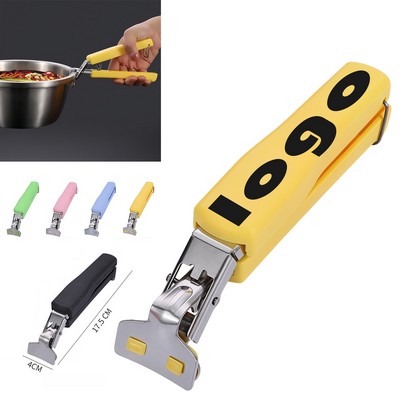 Stainless Steel Bowl Clip with Spring Handle and Anti-Rust Grip