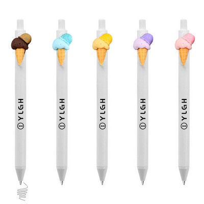 Ice Cream Cone Click Activated Pen
