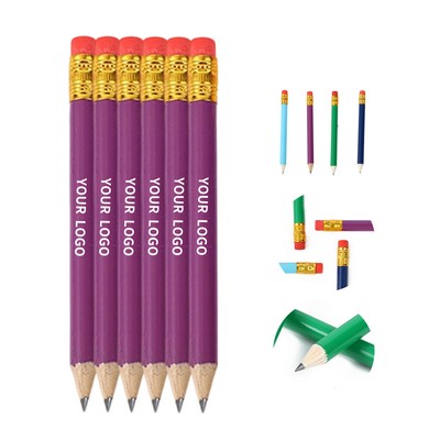 Wooden HB Pencil With Eraser Assorted Colors