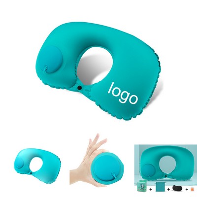 Inflatable U-shaped pillow