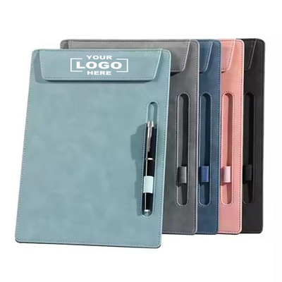 A4 PU Leather Magnetic Clipboard Pad