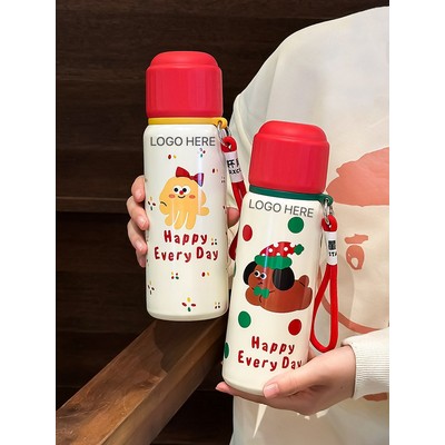 Christmas Insulated Stainless Steel Water Cup Cute Couples Kids Gift 350ml