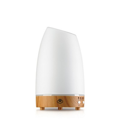 Serene House® Astro White 90 Glass Ultrasonic Diffuser Light Wood Base