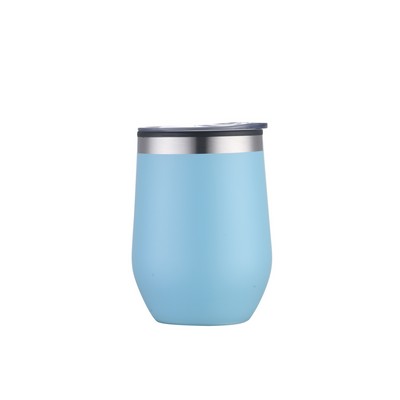 Endura 12 oz Light Blue Double Wall Wine Cup