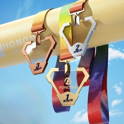 Triangle Crystal Zinc Alloy Award Medals Place Trophies For Competitions Clear Version