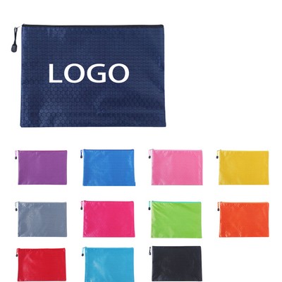 Durable Canvas A4 Zipper Document Pouch