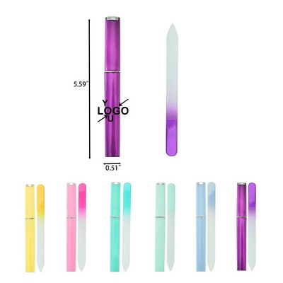 Glass Nail File with Holder