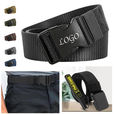 Nylon Canvas Web Safe TSA Plastic Tactical Belt