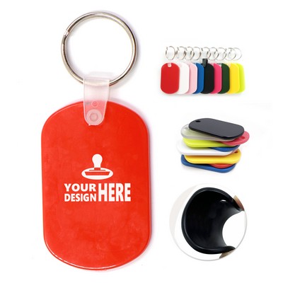 Oval Shape flexible PVC Keychain