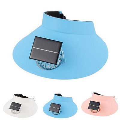 Sun Visor With Solar Fan