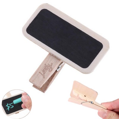 Mini Blackboard Wooden Clip