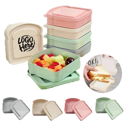 Wheat Straw Toast-Shaped Lunch Box