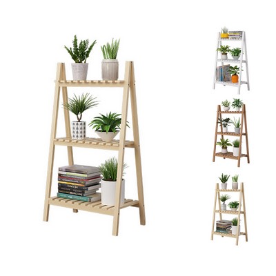 Three-layer Wood Plant Stand