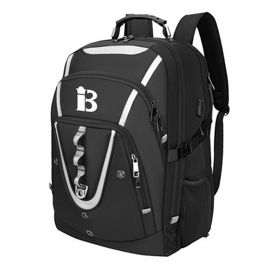 Large Capacity Oxford Backpack w/ USB Charging Port