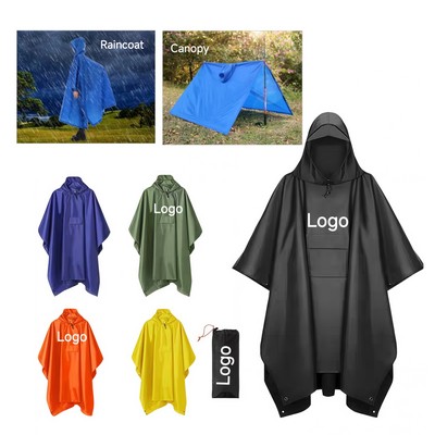 Waterproof Hooded Rain Poncho
