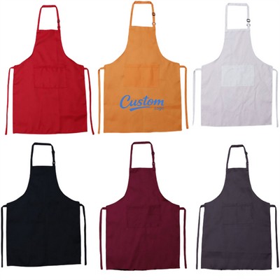Bib Apron with Three Pockets