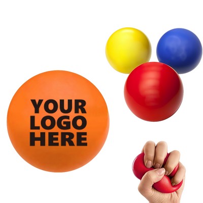 Colorful 2.5" PU Round Stress Reliever Ball